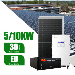 Hot Sale 5kw 8kw 10kw Home Hybrid Solar System with Lithium Battery and Inverter